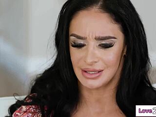 Hotel room cutie teen sucks brazilian cock wet and deep with cheerleader vibe