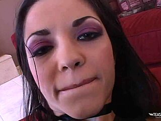 naughty brunette toys pussy before bent over anal cum explosion