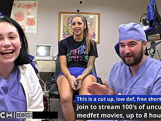 so this human guinea pig's strapped down as nurse lenna lux forces hitachi orgasms on stefania mafra