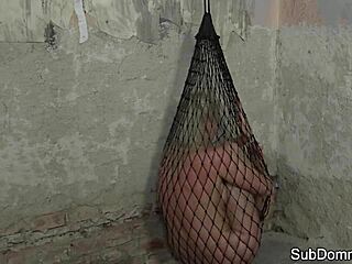 Euro sub trapped and dominated in kinky maledom web bondage