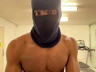 skinny bodybuilder works out neck outdoors for california college ladies