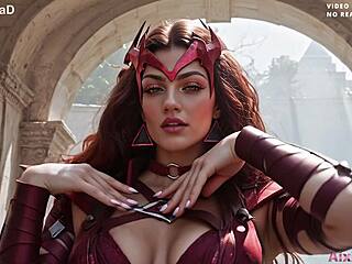 Witch Cosplay AIXX Shad Squeezes Cum Nonstop from Huge Cock