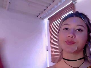 he blasts humiliating creamy facial on submissive latina babe