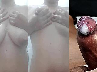 watch my small foreskin dick cum while gf masturbates her juicy teen pussy?