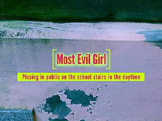 pissing wet pussy on school stairs daytime flashing jeans 😈💦