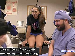 Dr Tampa gives Stefania Mafra her yearly physical exam