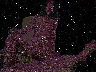 Lofi girl enjoys relaxed intimate moments