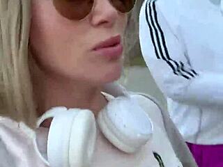 my first pornlog's free sfw tease hides the kinky blonde milf outdoor flashing orgasm fest 🔥😏