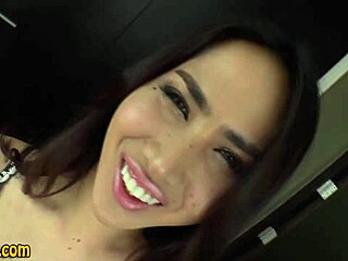 hey asian ladyboy strokes cock tugs hard massive cumshot stockings lingerie