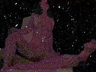 Lofi girl enjoys relaxed intimate moments