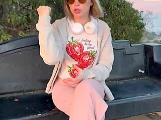 my first pornlog's free sfw tease hides the kinky blonde milf outdoor flashing orgasm fest 🔥😏