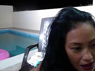 Maxine X squirts pussy licking orgasm in lingerie