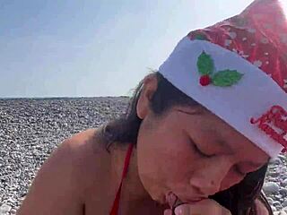 valentina's post-party beach anal cumshot with peruvian heat