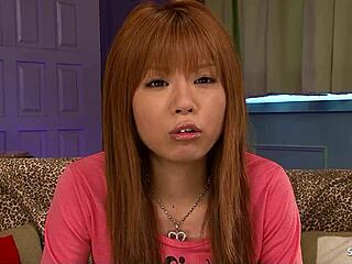 can this redhead skinny japanese teen handle pov blowjob cum in mouth facial uncensored?