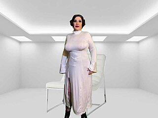 Granny Princess Leia Cosplay Gives Darth Tochter Creampie Mature German BBW.