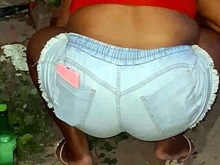 Does Big Black Ass Neighbor Cleaning Yard Make You Want to Pound Her?
