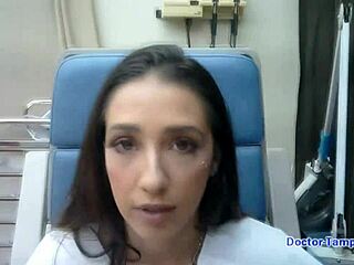 Dr Tampa gives Stefania Mafra her yearly physical exam