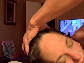old slut swallows double facial for tuition brains fucked 😩💦