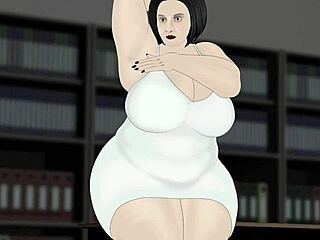 bbw gropes fat tits legs armpits in office dress