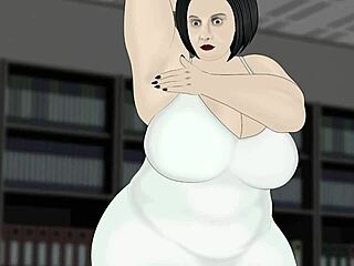bbw gropes fat tits legs armpits in office dress