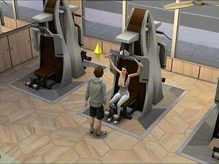sims banging hard in gym sauna public fuck 😏💦