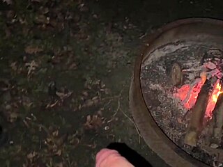 i got creampied hard by big cock outdoors at our public campfire camp