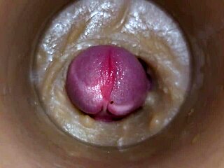 extreme pov closeup creampie injection into oiled gaping pussy
