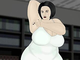 bbw gropes fat tits legs armpits in office dress