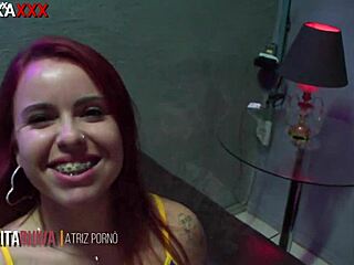 redhead pornstar gives total oral at private club poa