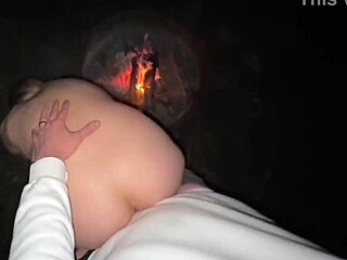 i got creampied hard by big cock outdoors at our public campfire camp