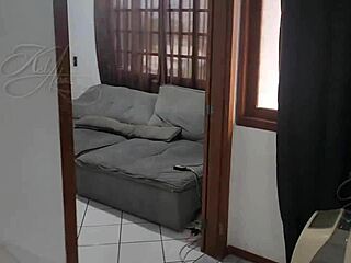 caught my latina wife scissoring with her girlfriend so i joined for threesome kitchen fuck