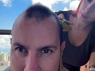 i thought she was just cutting hair but her big tits said otherwise