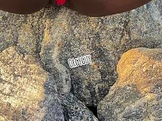juicy wife flashes wet pussy right on crowded beach