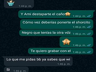 mi amiga latina milf en mini short se calienta tanto en whatsapp chat