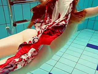 does hairy russian teen marketa's tight beaver tempt you underwater at the pool?