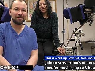 Doctor Forces Hitachi Vibrator Orgasms on Petite Shaved Latina Patient Yasmine Woods in Tampa