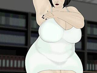 bbw gropes fat tits legs armpits in office dress