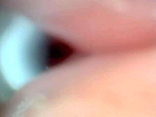 Endoscope views close-up male ejaculation inside