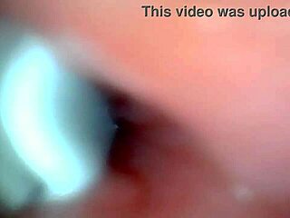 Endoscope views close-up male ejaculation inside