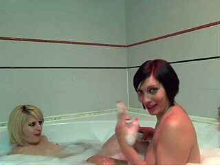 Hot Shower Orgy with Big Tits Blondes Before Dinner Cum Fest