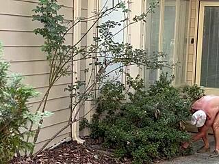 nakedman15 strips down for casual garden tending part 2