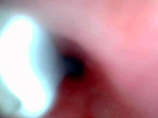 Endoscope views close-up male ejaculation inside