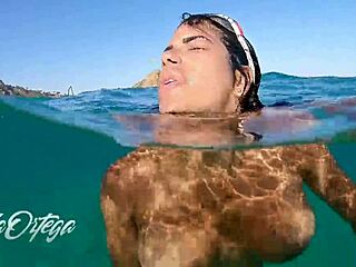 sheila ortega blows and fucks underwater snorkeling poolside