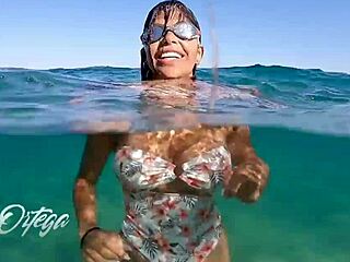 sheila ortega blows and fucks underwater snorkeling poolside