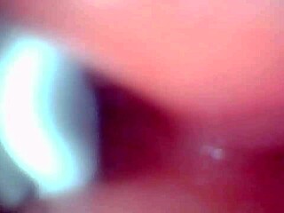 Endoscope views close-up male ejaculation inside
