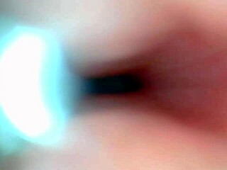 Endoscope views close-up male ejaculation inside