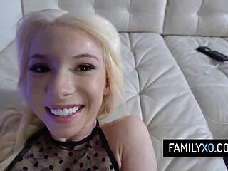 Skinny Blonde Kenzie Reeves Deepthroats Stepdad's Cock Cowgirl Style!