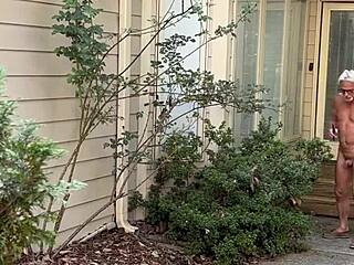 nakedman15 strips down for casual garden tending part 2