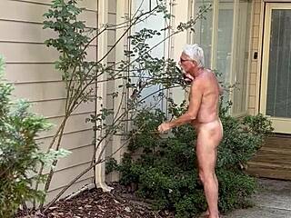 nakedman15 strips down for casual garden tending part 2