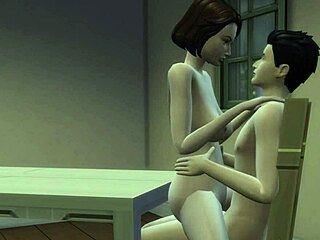 What if son bends stepmom over the desk for intense unexpected fuck?